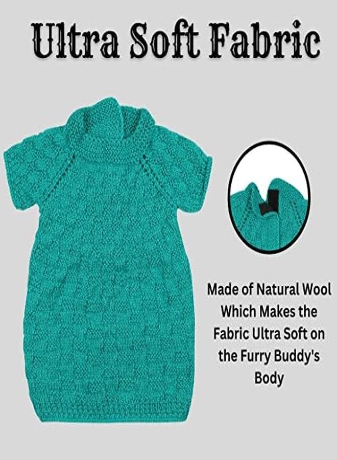 WiggleBoo Limited Edition for Pug || Classic Hand Knitted Winter Sweater/Jacket || Stylish Designed || Ultra Warm || Comfortable & Soft Fabric (Green) - Image 2